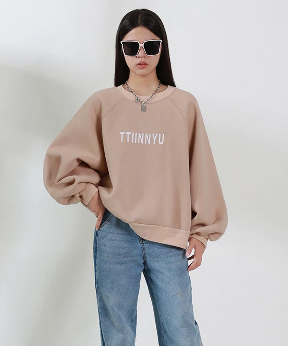 Soft Letter Volume Sweatshirt