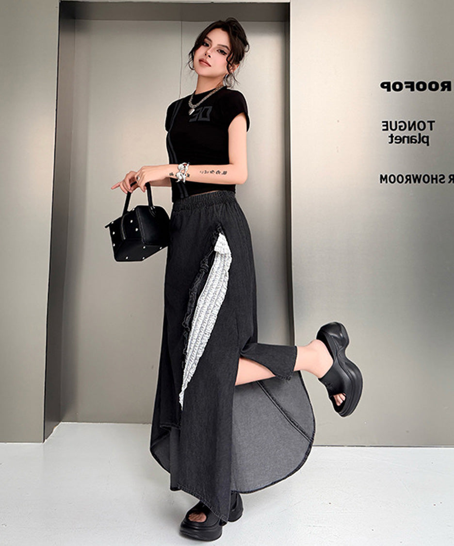 Ruffle Line Layer Skirt