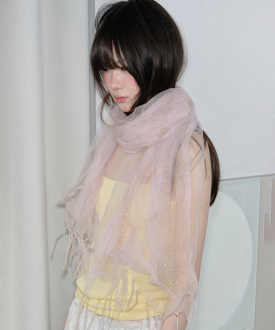 Mist Layer Fringe Scarf