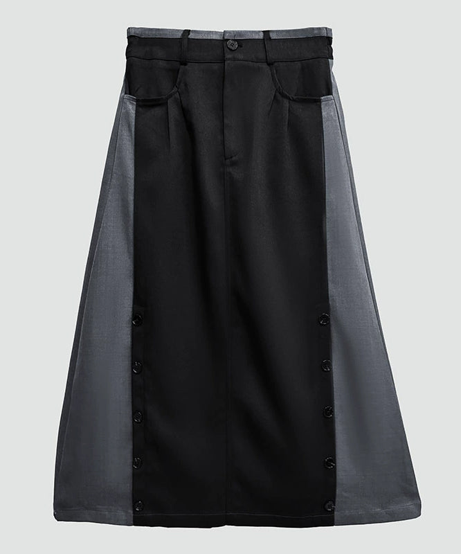 Dual Panel Buttoned Skirt