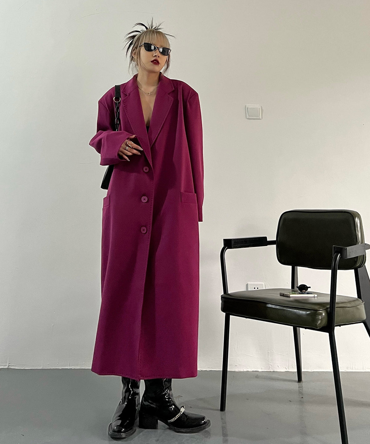 Magenta Long Coat