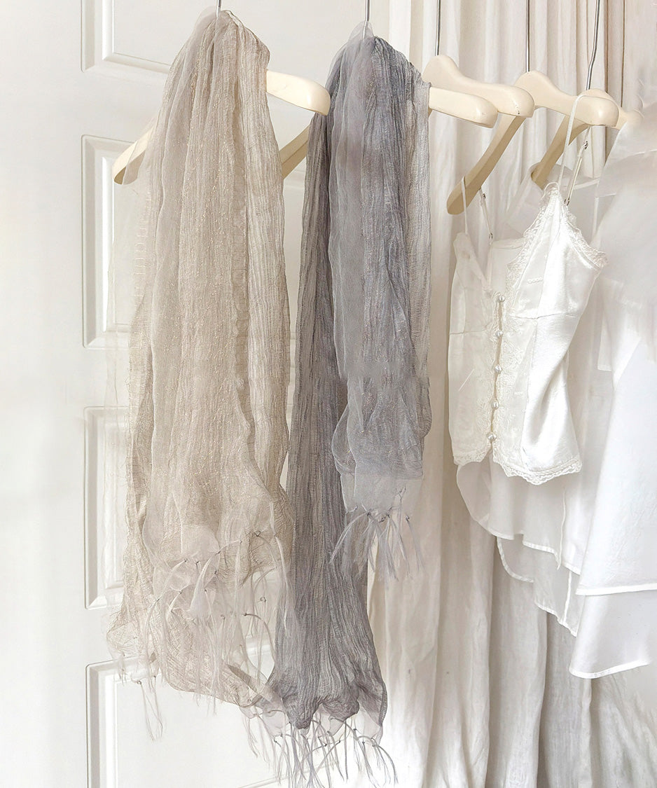 Mist Layer Fringe Scarf