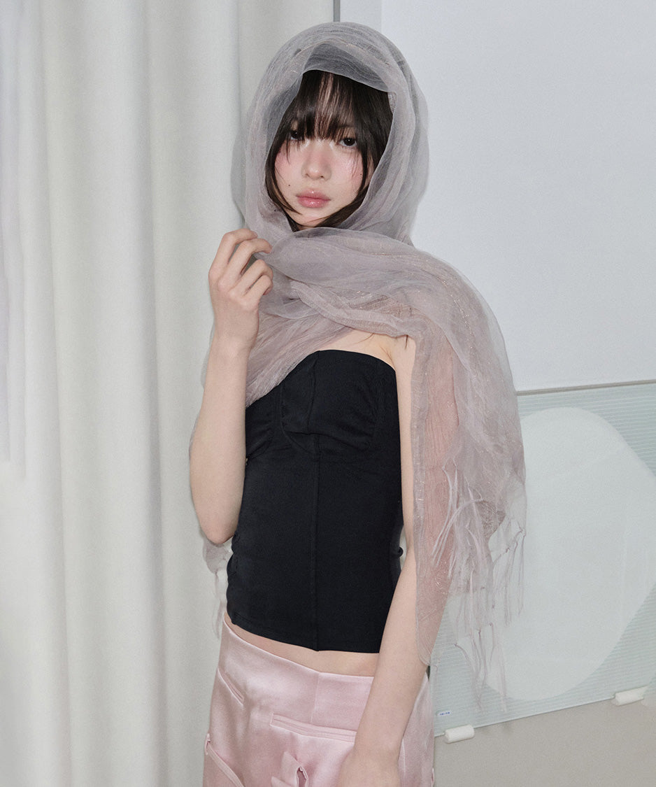 Mist Layer Fringe Scarf