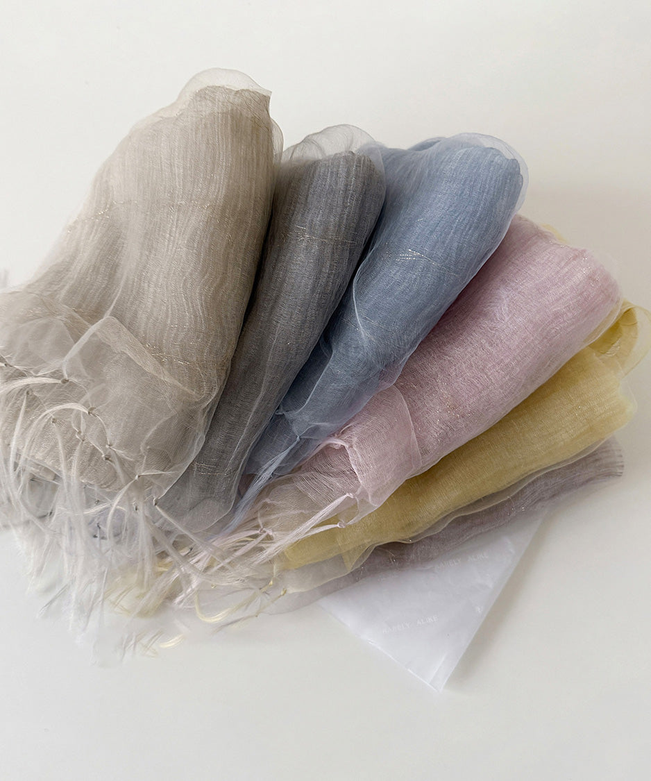 Mist Layer Fringe Scarf