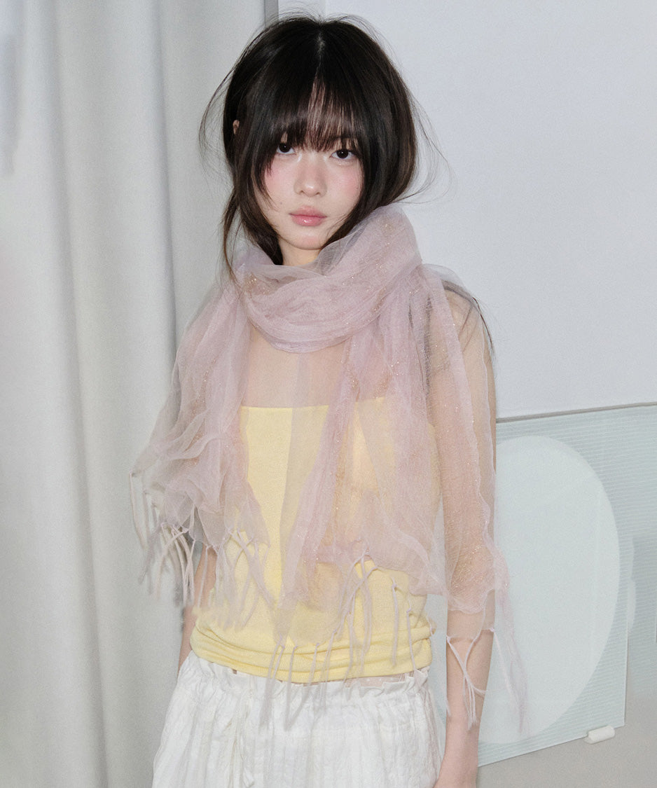 Mist Layer Fringe Scarf