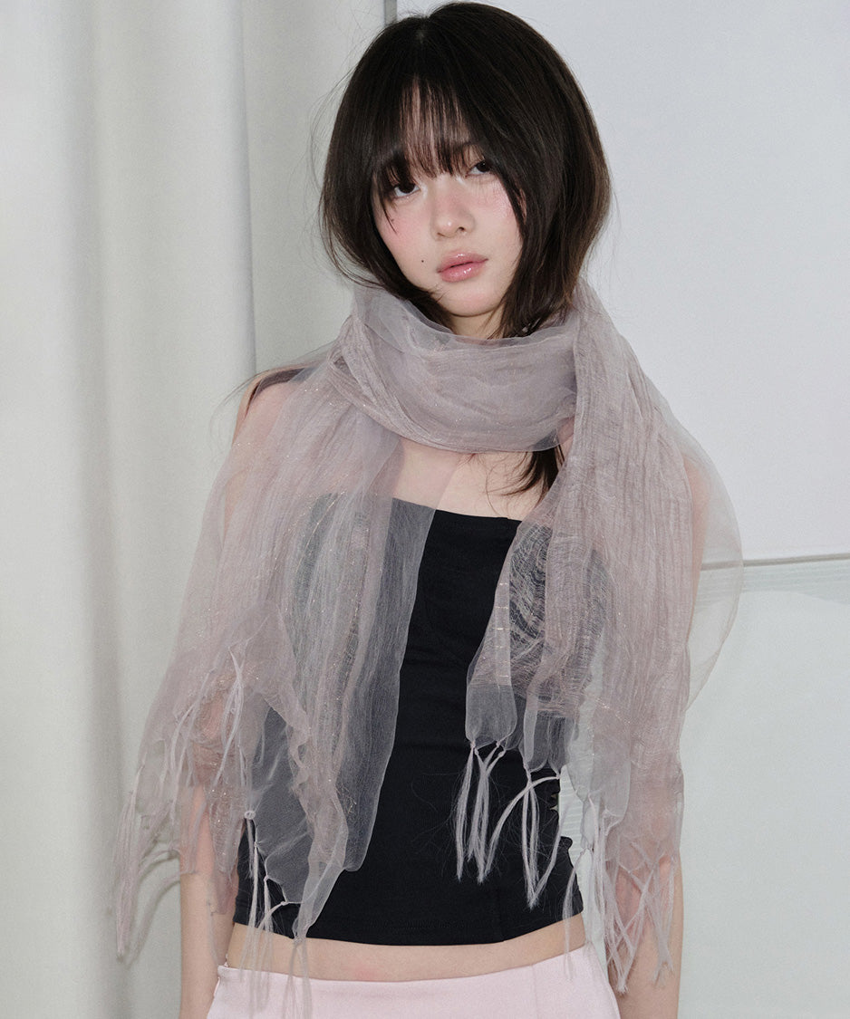 Mist Layer Fringe Scarf