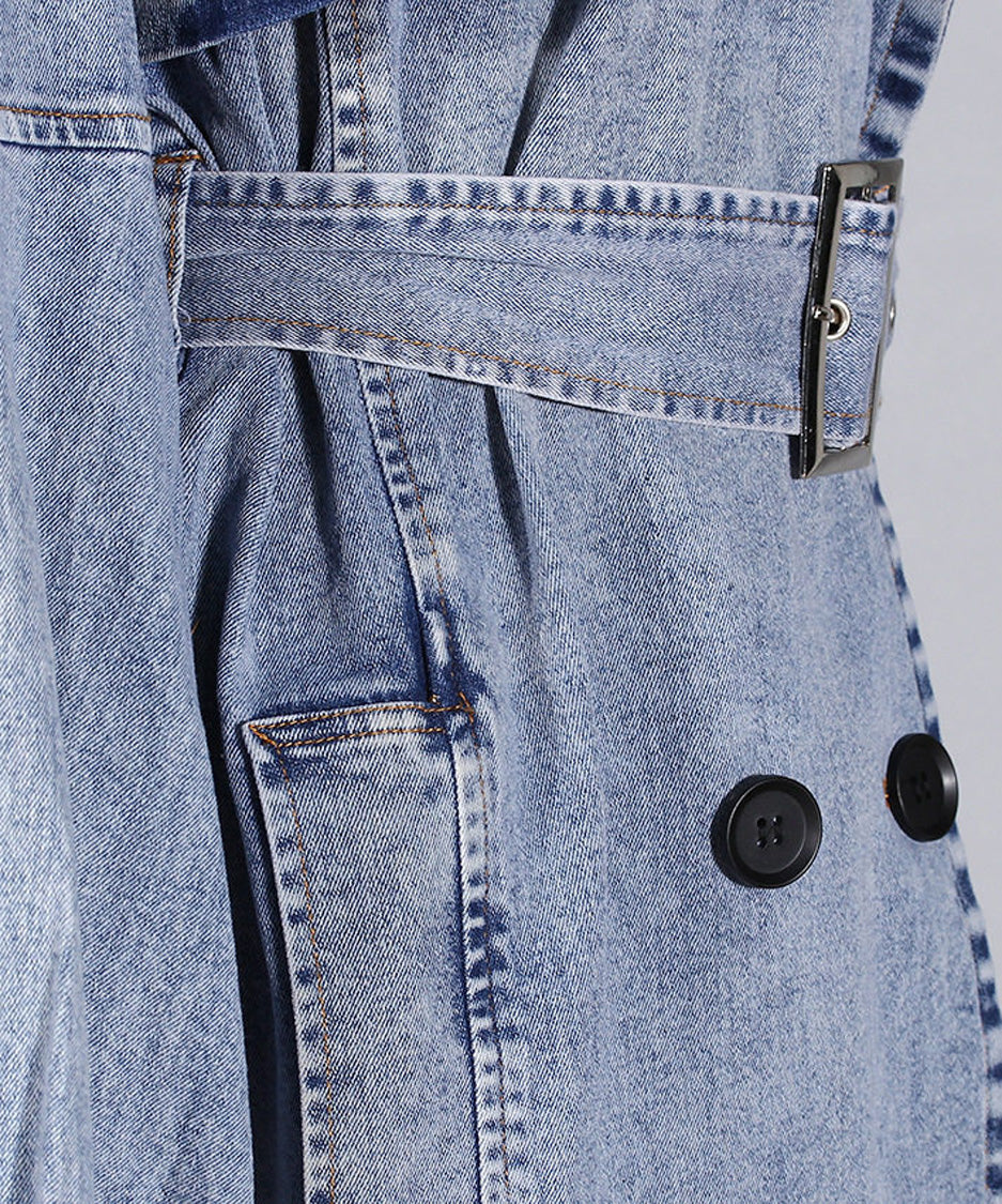 Ruelle Frill Denim Coat
