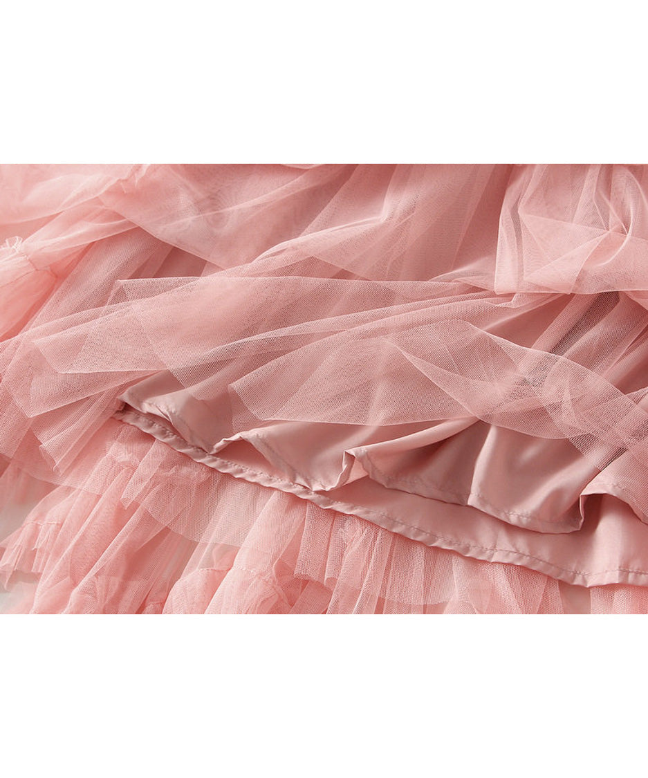 Volume Tiered Tulle Maxi Skirt