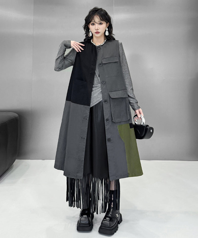 Color Block Cargo Panel Dress