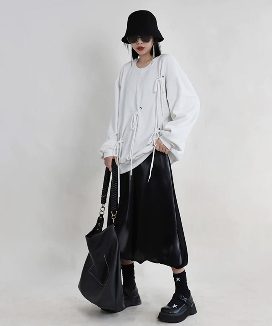 Ribbon Cord Sweatshirt