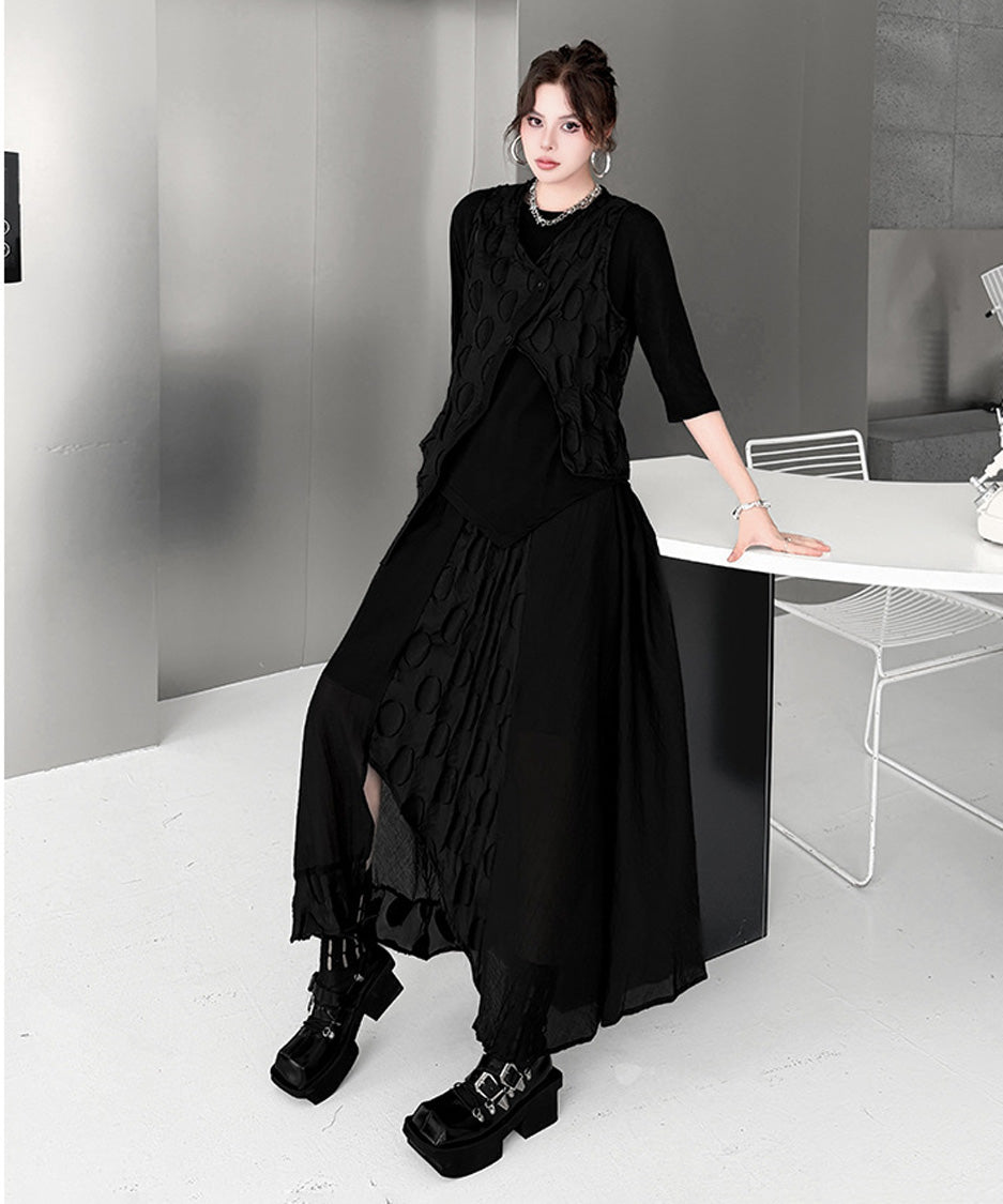 Oval Trace Vest＆Skirt Co-ord