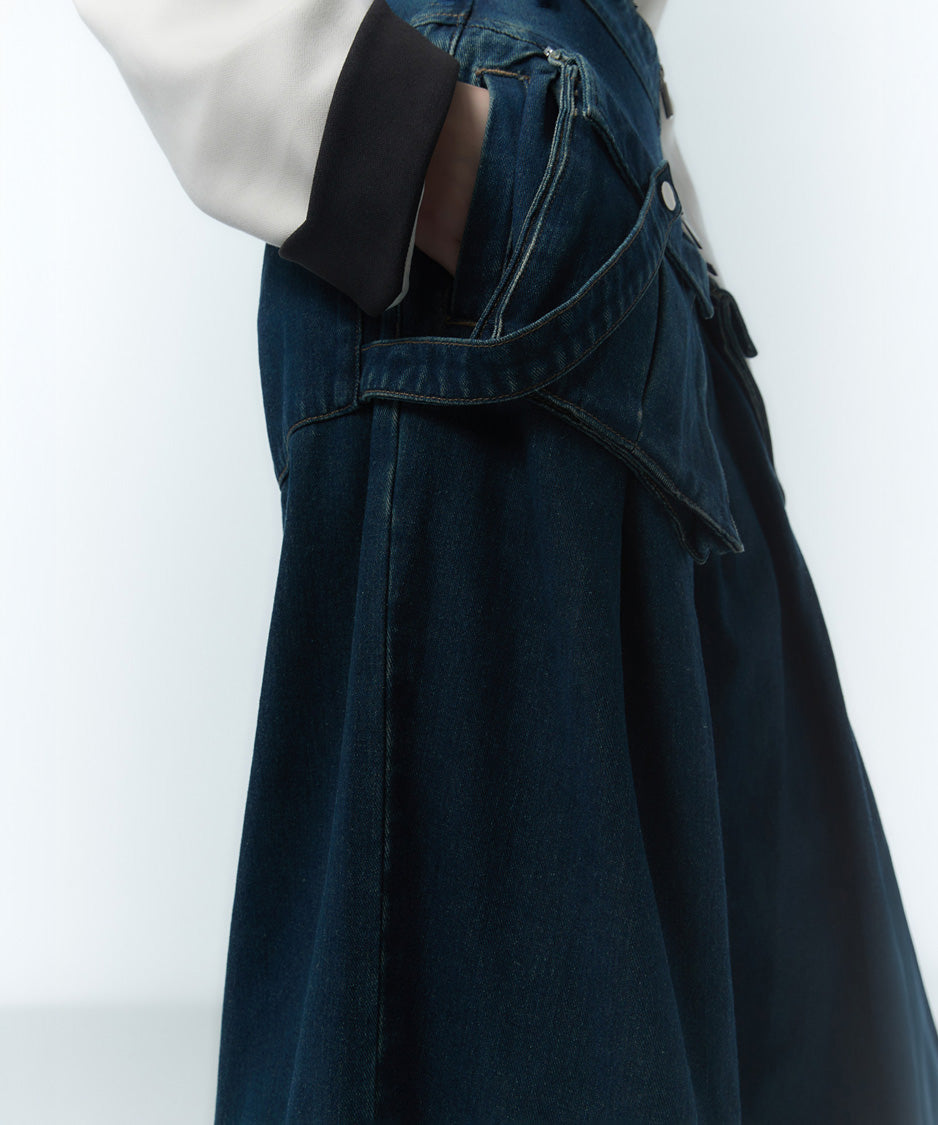 Pocket Layer Curve Pants