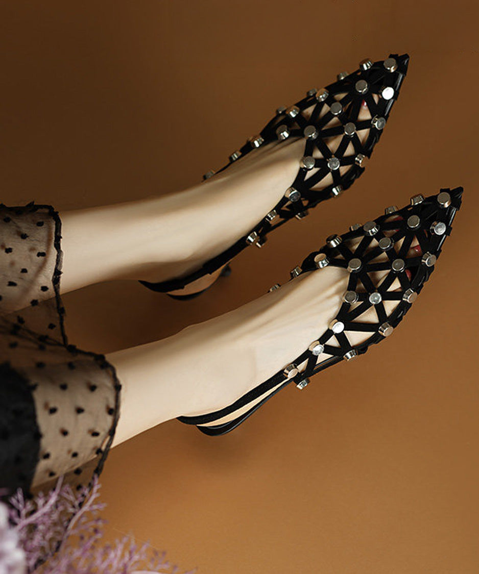 Stud Grid Sling Heel