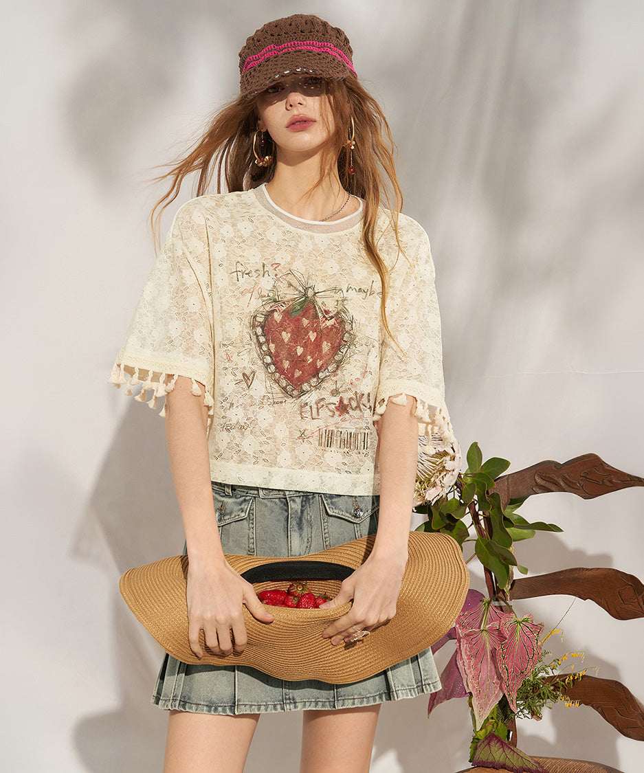 Berry Veil Top