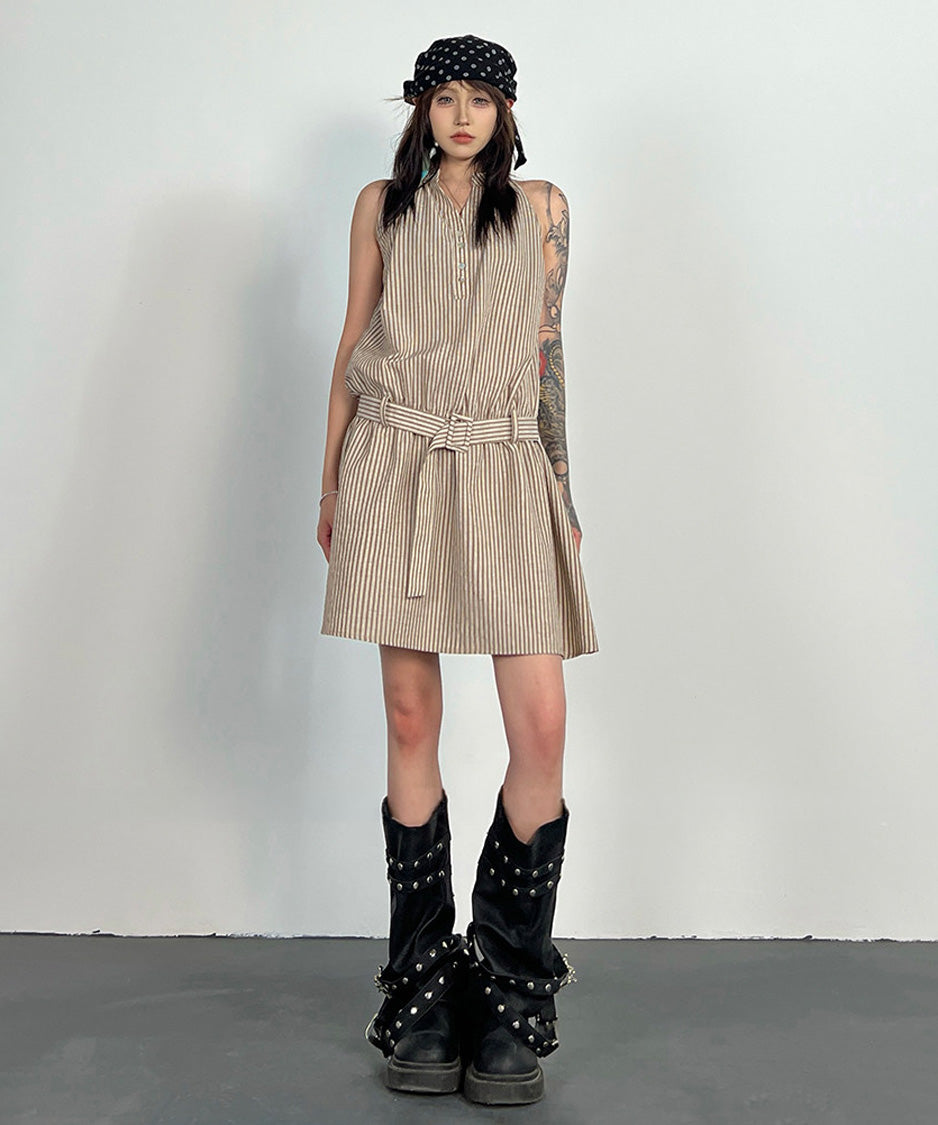 Belted Stripe Dress