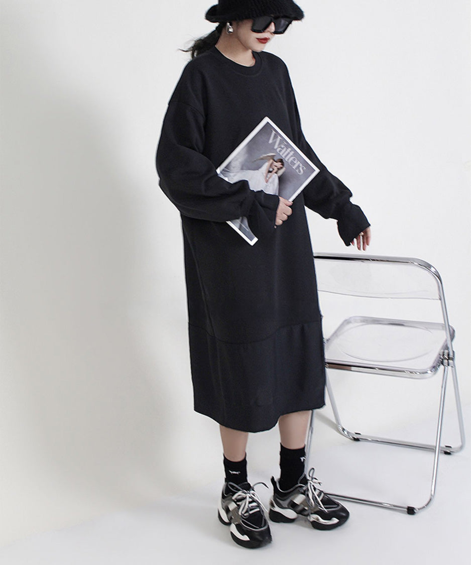 Layered Hem Sweat Dress