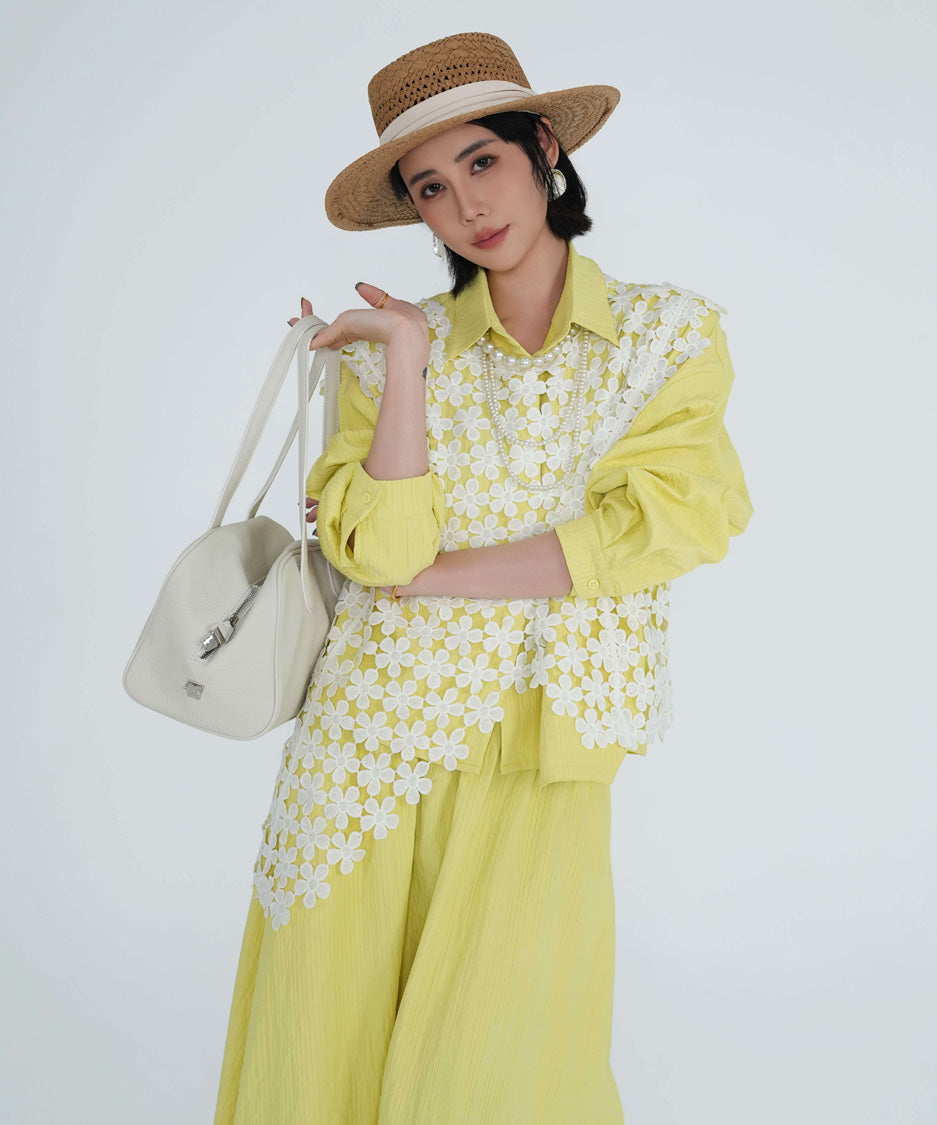 Soft Line Blouse＆Skirt Co-ord