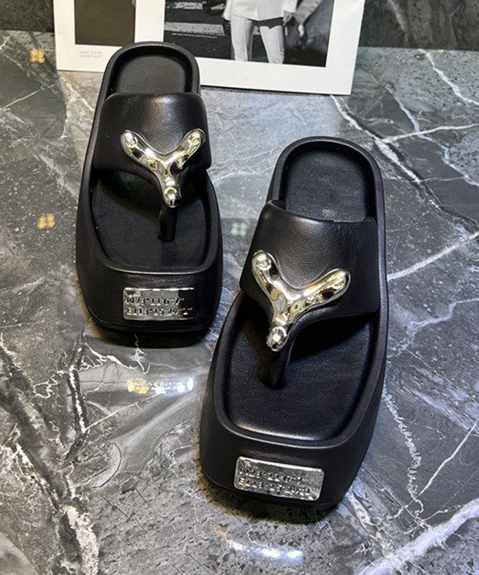Metal Flow Platform Sandal
