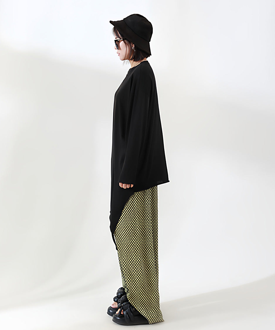 Split Drape Long Top