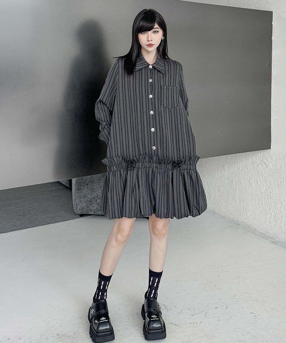 Stripe Tier Shirt Dress