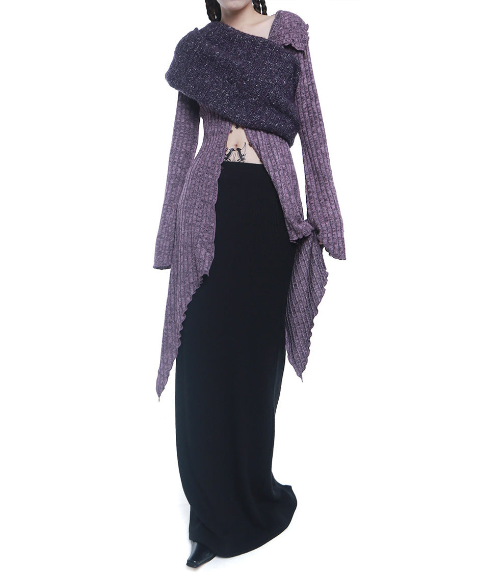 Minimal Rib Long Skirt