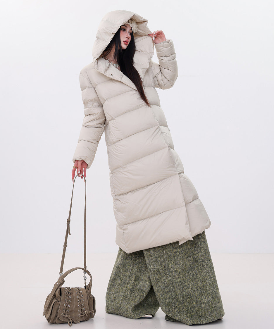 Tweed Tuck Wide Slacks