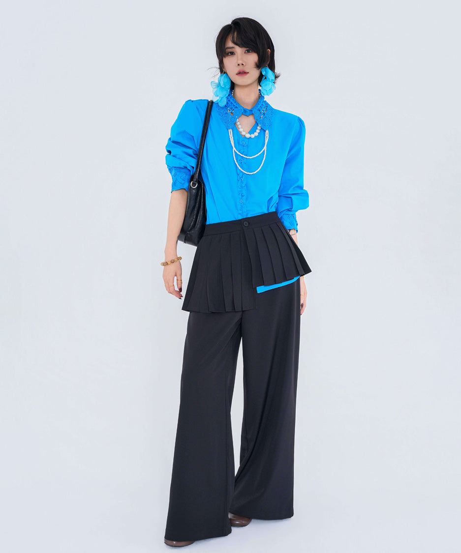 Layer Pleat Docking Pants