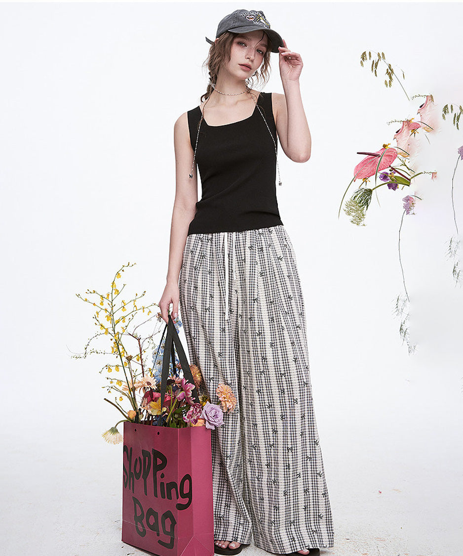 Ribbon Check Pants