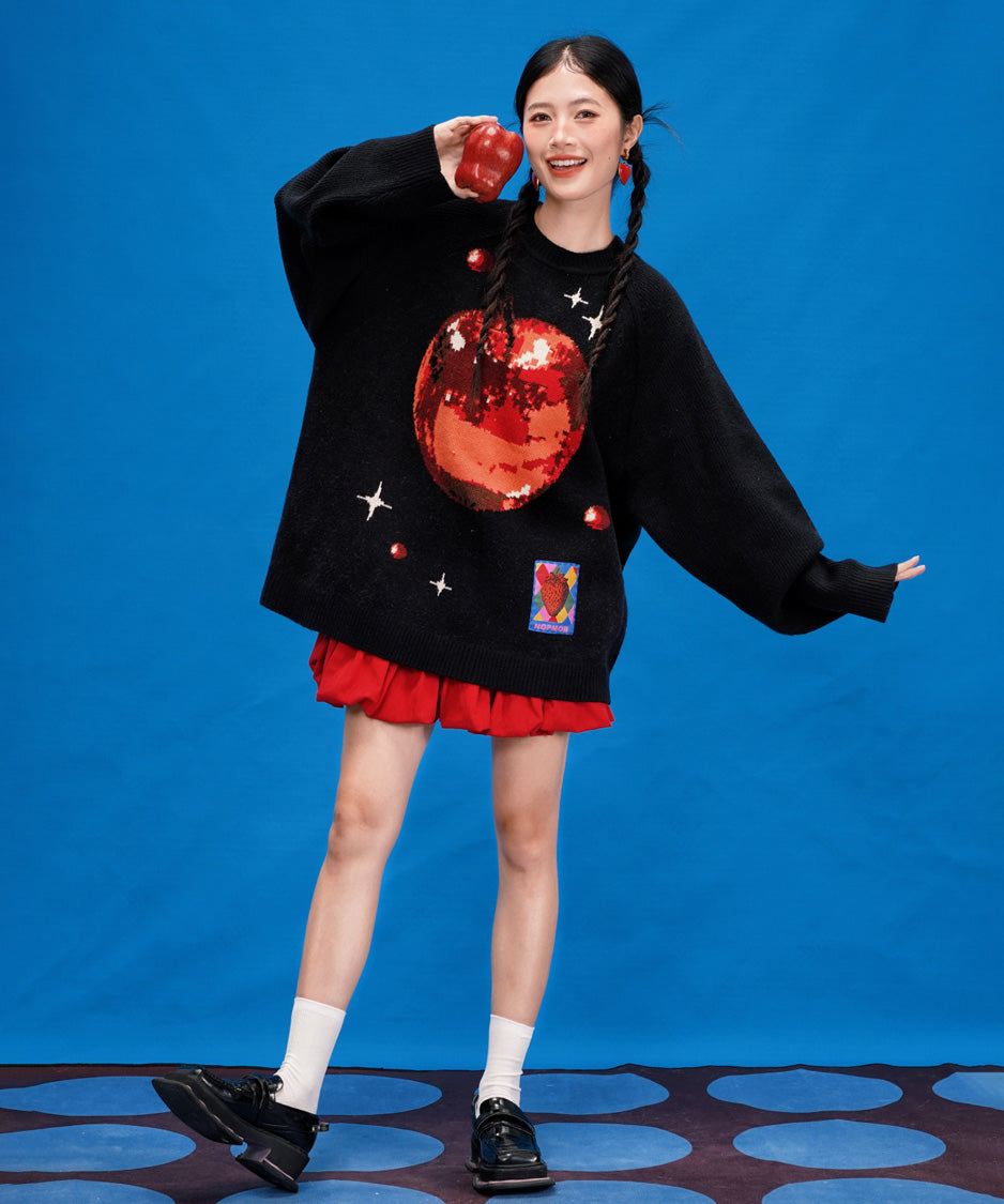 Pixel Apple Knit Sweater