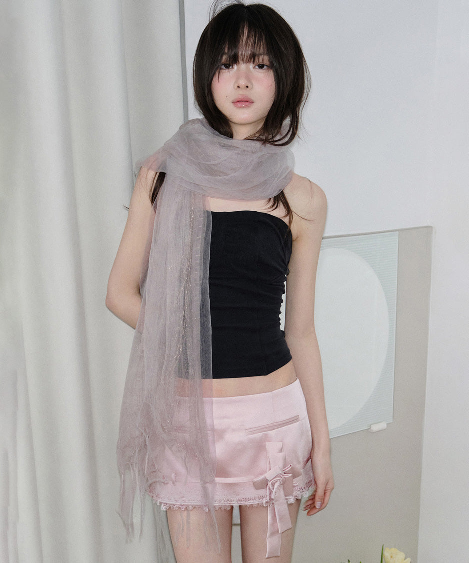 Mist Layer Fringe Scarf