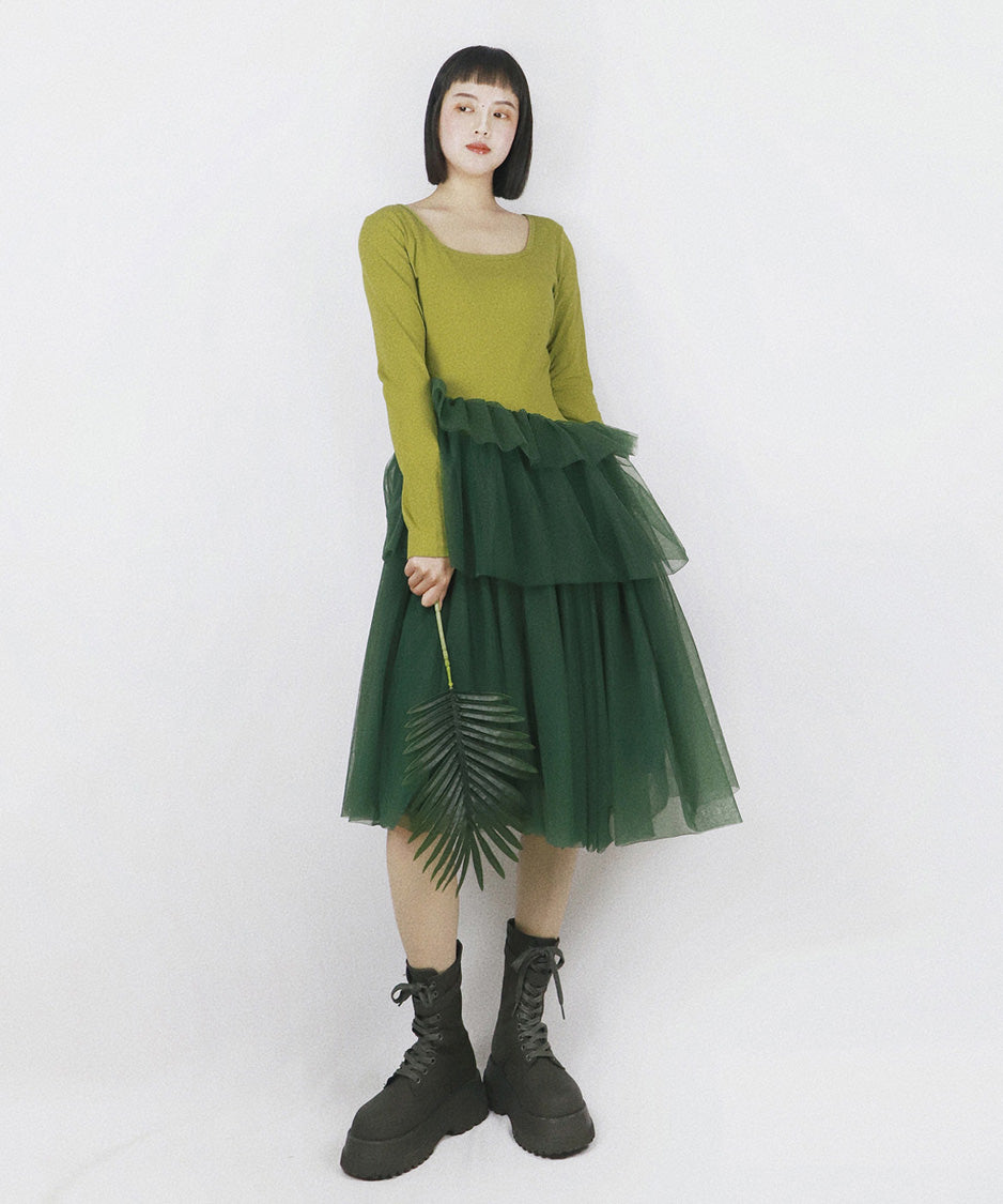 Tiered Drape Dress