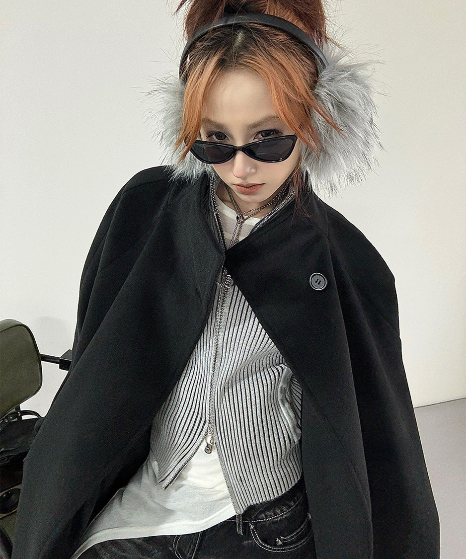 Long Soft Collarless Coat