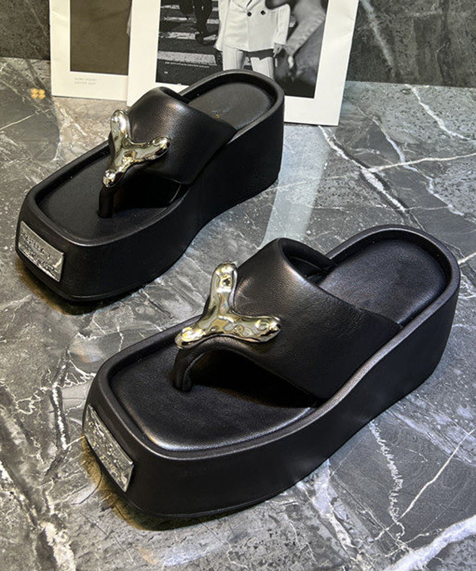 Metal Flow Platform Sandal