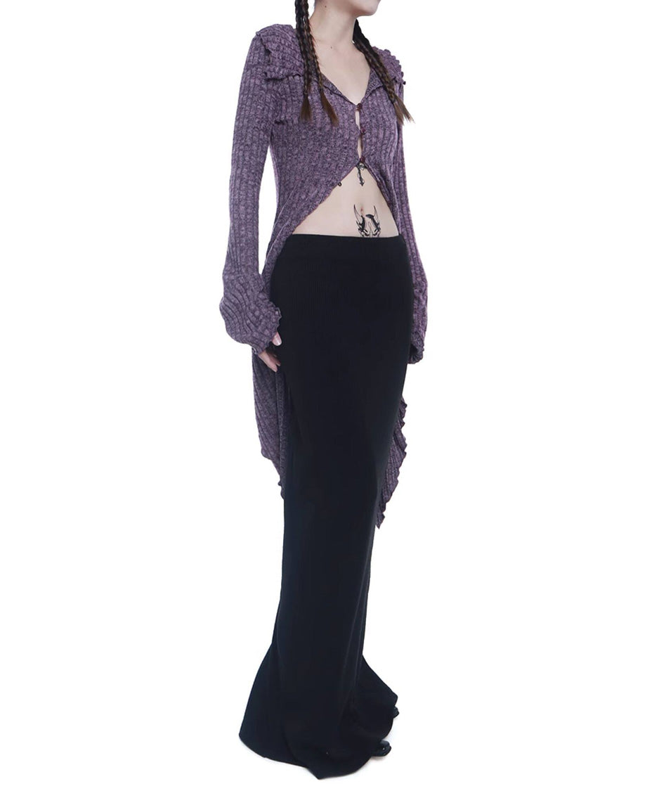 Minimal Rib Long Skirt