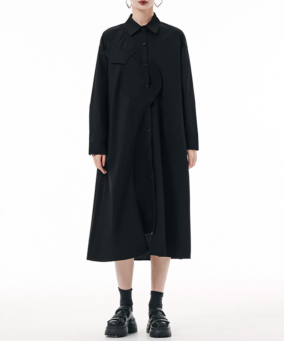 Curved Line Shirt Dress