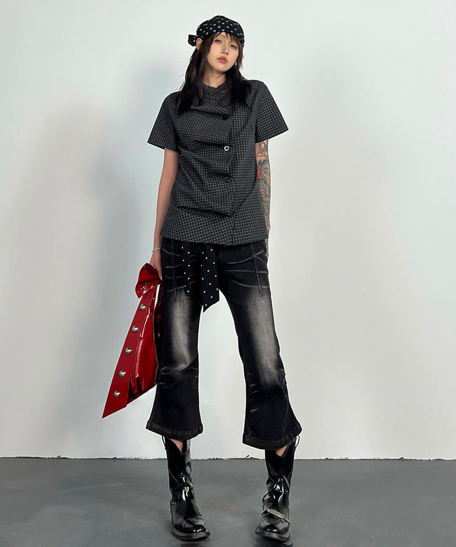 Grid Fold Blouse