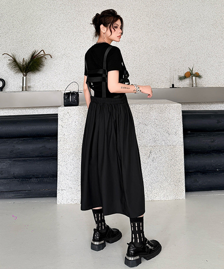 Strap Zip Volume Dress
