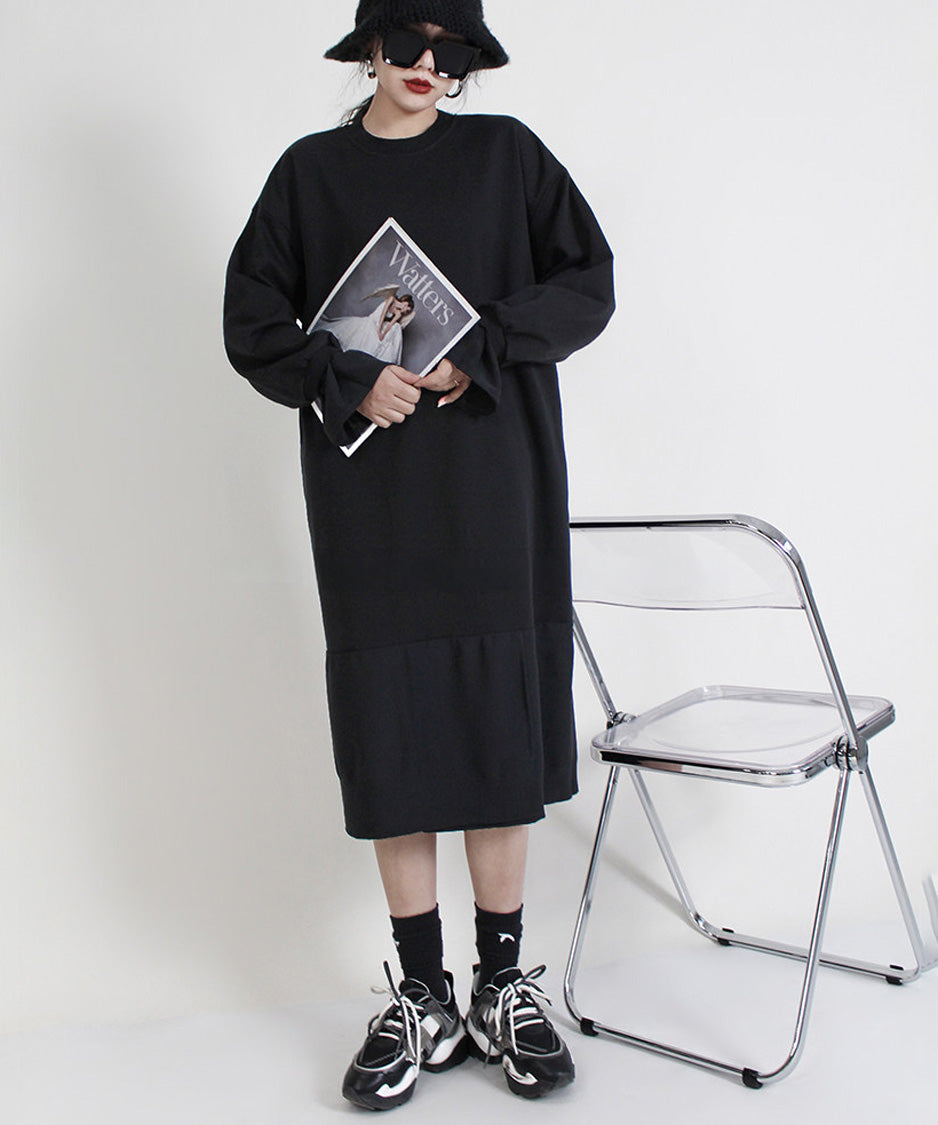 Layered Hem Sweat Dress