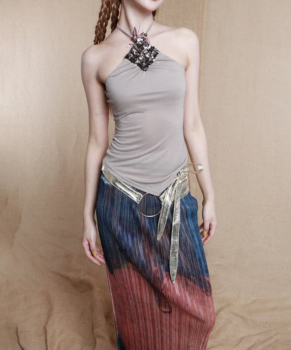 Metallic Ring Belt