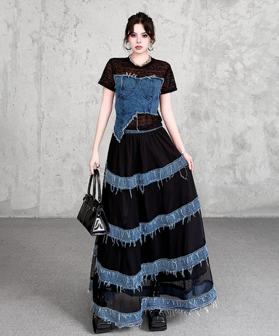 Fray Tier Skirt