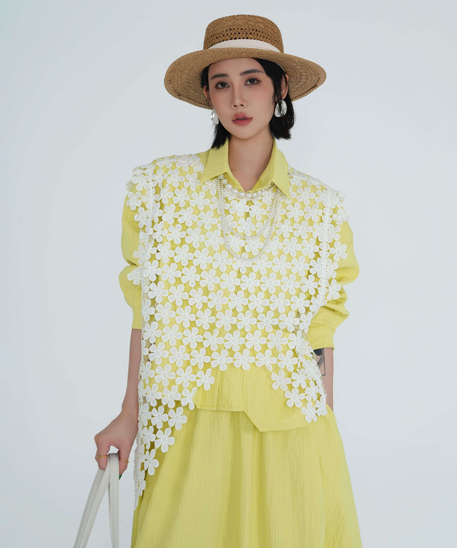 Soft Line Blouse＆Skirt Co-ord