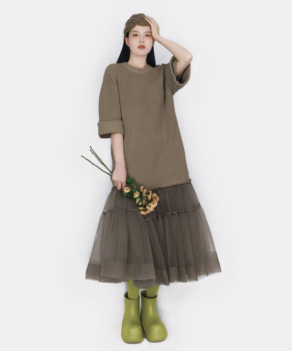 Tiered Knit Dress