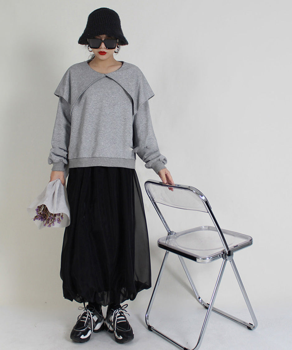 Cape Collar Sweatshirt