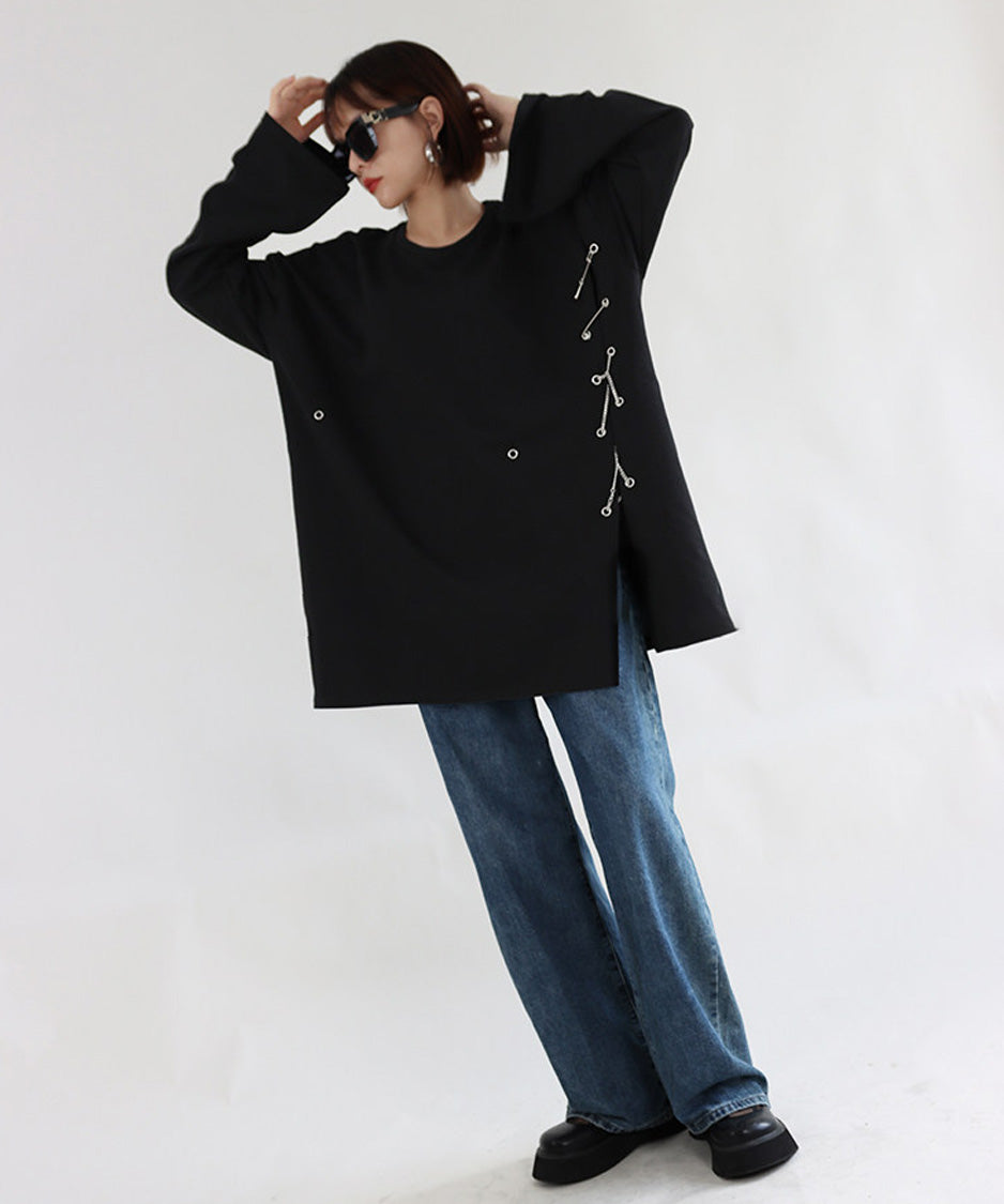 Cutout Pin Sweatshirt
