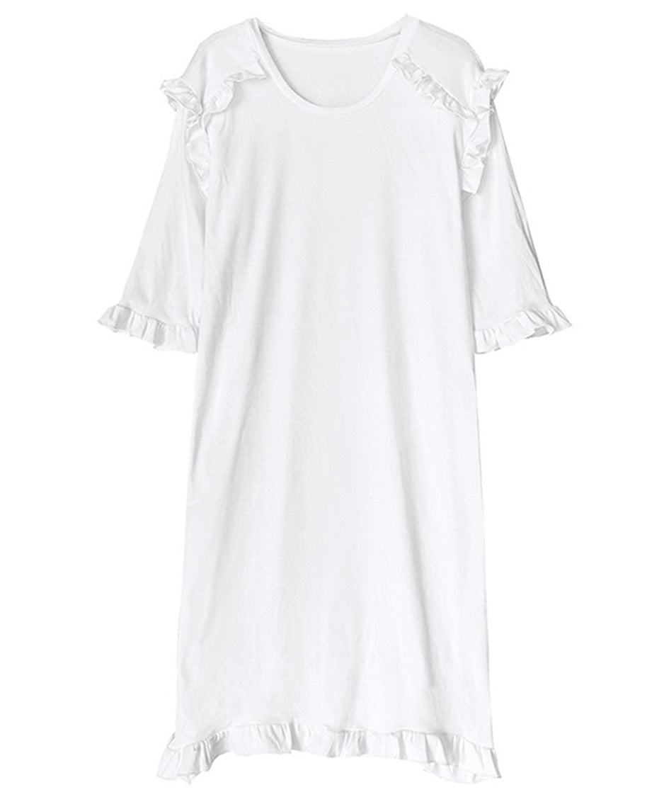 Ripple Shoulder Midi Dress