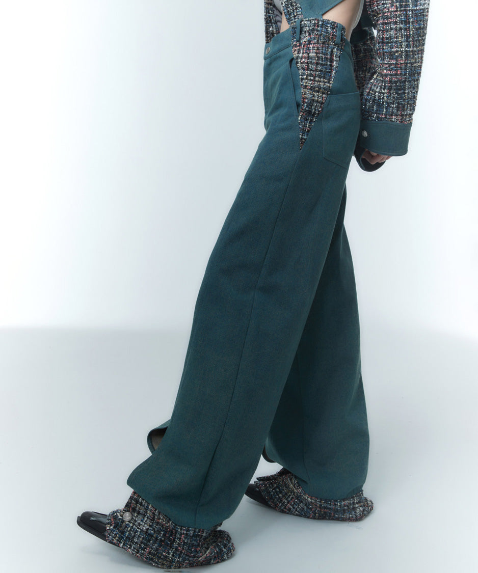 Tweed Accent Flow Pants