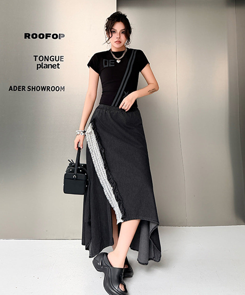 Ruffle Line Layer Skirt