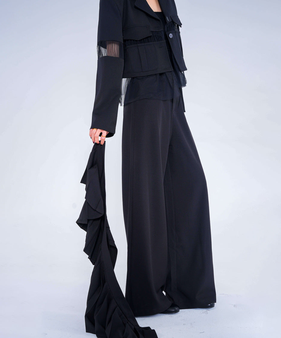 Layer Pleat Docking Pants
