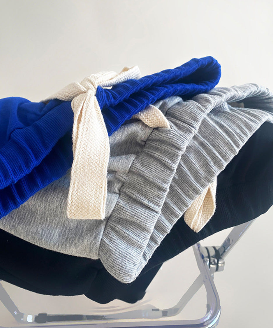 Ribbon Slit Sweat Skirt