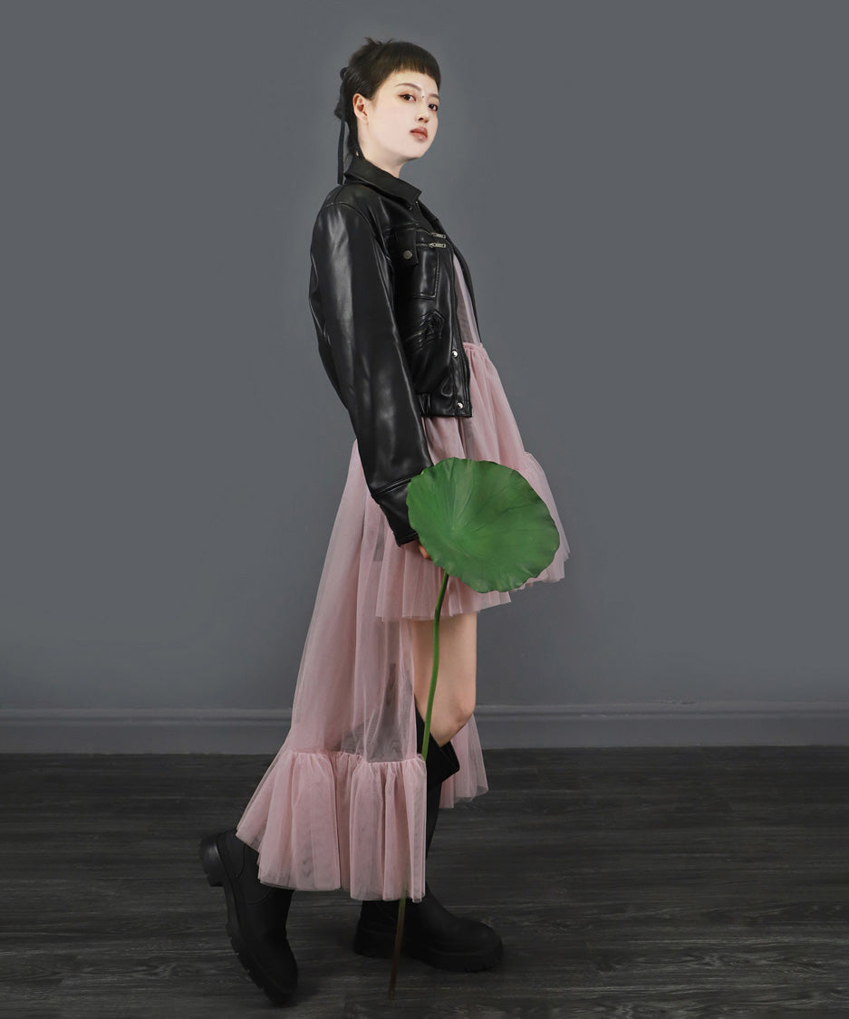 Sheer Cascade Dress